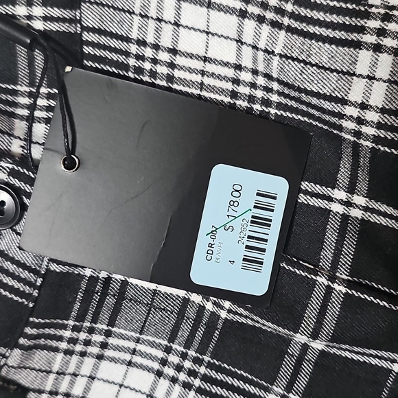 Mags & Pye Black and White Plaid Pants Size 4 NEW - Picture 3 of 5